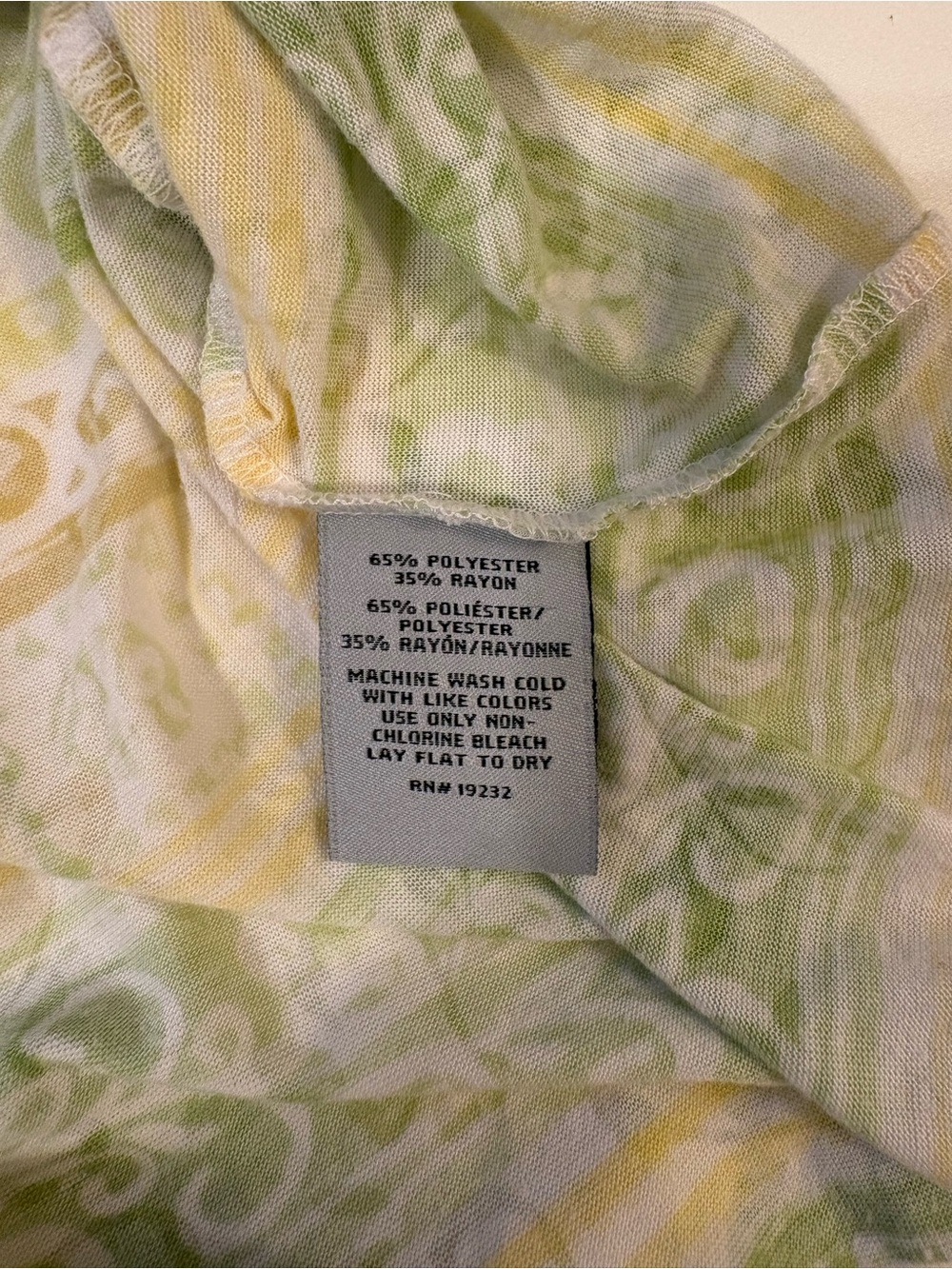 Samantha Green and yellow short Sleeve V-Neck Tee in Green & Yellow - Picture 6 of 6